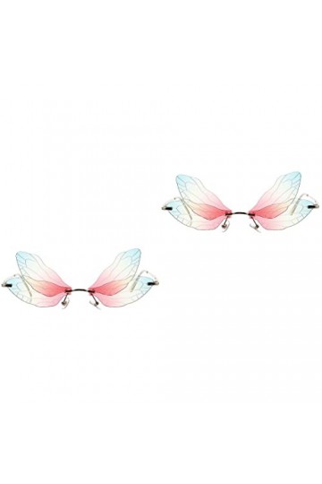 SOIMISS 2 Paires Lunettes Rétro Steampunk Lunettes De Soleil De Mode Pour Femmes Ailes De Fées Pour Femmes Lunettes Aile De F