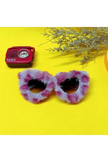 CSRP Lunettes de Soleil œil de Chat à la Mode Femmes Rose Doux Fourrure Velours Lunettes de Soleil Dames Nuances à la Main Lu