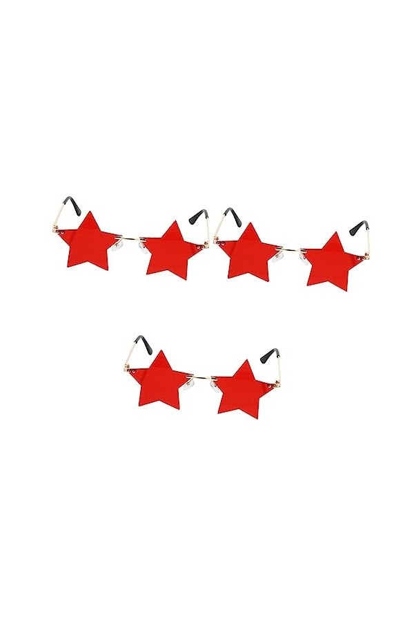 GALPADA 3 Paires Lunettes De Soleil De Fête Lunettes Étoiles Lunettes De Soleil Homme Polarisées Décor Rétro Des Lunettes De 