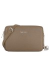 David Jones - Petit Sac Bandoulière Rectangulaire Femme - Sac à Main Chaîne Porté Epaule Cuir PU Rigide - Sac Rectangle Compa