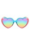 RUNHUIS Lunettes de soleil tendance polarisées en forme de cœur - Pour homme et femme - Style rétro - Pour fête et festival, 
