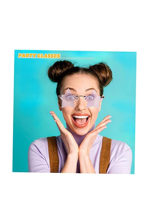 ABOOFAN 2 Pièces Pentagramme Lunettes De Soleil Lunettes De Soleil De Fête Étoiles Lunettes Enfants Lunettes De Soleil Party 