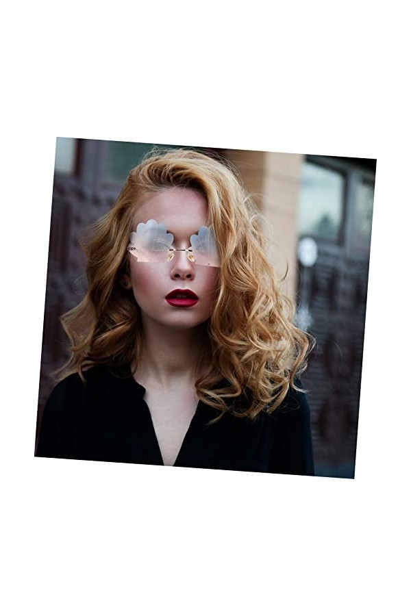 Didiseaon 2 Pièces Lunettes Sans Monture Soirée Lunettes De Soleil Coquille Lunettes De Soleil En Forme De Coquillage Lunette