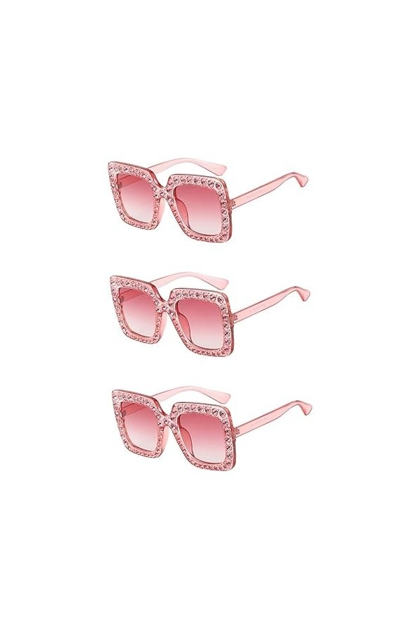 SOIMISS 3 Pièces Lunettes De Soleil Surdimensionnées Pour Femmes Lunettes De Soleil De Quai Pour Femmes Lunettes Femmes Verre