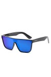 WQZYY&ASDCD des Lunettes De Soleil Femme Homme Lunettes De Soleil Carrées Hommes Femmes Lunettes en Plastique Oculos Une Pièc