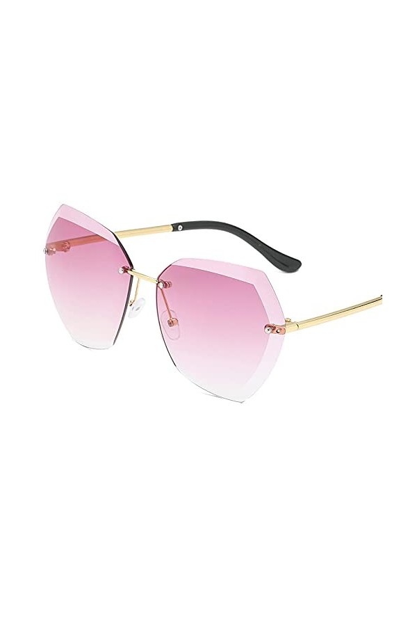 XUANTAO Lunettes de Soleil à la Mode sans Monture à Bord coupé Tendance européenne et américaine Lunettes de Soleil Film océa