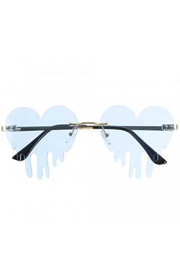 Toddmomy Larmes Drôle Lunettes Nuage Sans Monture Lunettes De Soleil De Fée Lunettes Des Années 90 Lunettes De Soleil De Quai