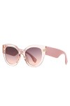Lunettes de soleil classiques tendance pour femme - Lunettes de soleil œil de chat - - C4 Thé encadré écaille de tortue,