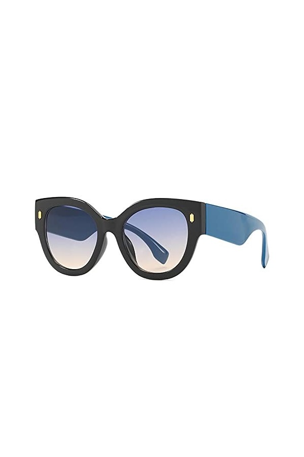 Lunettes de soleil classiques tendance pour femme - Lunettes de soleil œil de chat - - C4 Thé encadré écaille de tortue,
