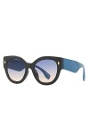 Lunettes de soleil classiques tendance pour femme - Lunettes de soleil œil de chat - - C4 Thé encadré écaille de tortue,