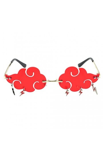 Abaodam Lunettes de soleil nuage sans monture avec gland en forme de nuage - Lunettes de soleil disco années 90 - Lunettes vi
