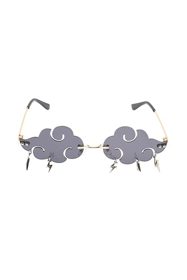 Abaodam Lunettes de soleil nuage sans monture avec gland en forme de nuage - Lunettes de soleil disco années 90 - Lunettes vi