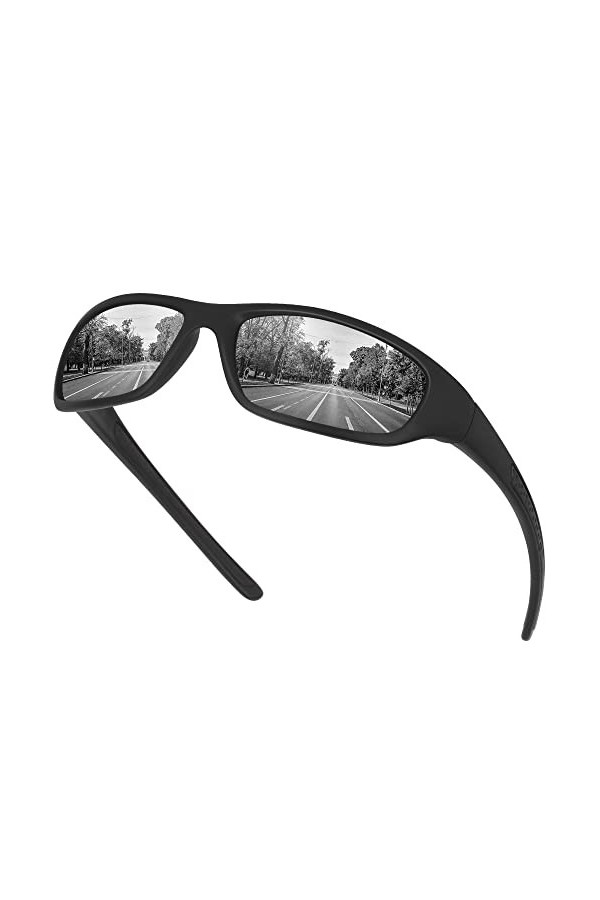 Vimbloom Lunettes de Soleil Hommes Polarisées Lunettes de sport Protection UV400 avec Conduite Vélo Pêche Course à pied pour 
