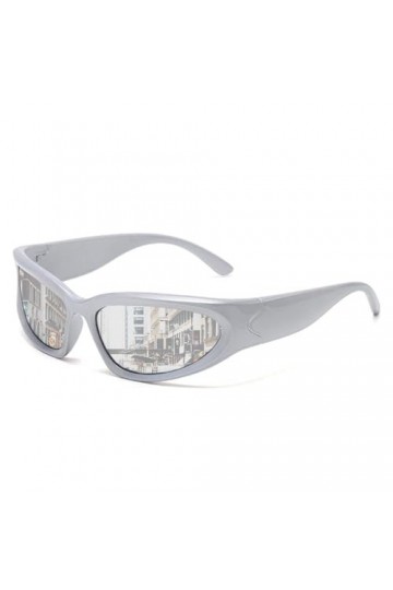 Lunettes de soleil de Sport Enveloppées Polarisées Homme Femme Y2K Futuriste de Mode Ovale Cadre de Lunettes épais Cyclisme