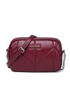 David Jones - Petit Sac Bandoulière Femme Multipoche Zip - Besace Sacoche Téléphone Simili Cuir PU Porté Epaule 2 Compartimen