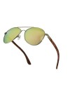 WOO LANDO Lunettes de soleil en bois pour homme et femme - Lunettes de soleil polarisées avec branches en bois - Protection U