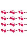 KINBOM 12 Pièces Lunettes de Soleil Sans Monture en Forme Cour, Cour dAmour Lunettes de Soleil Teintées Transparentes Lunett