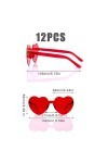 KINBOM 12 Pièces Lunettes de Soleil Sans Monture en Forme Cour, Cour dAmour Lunettes de Soleil Teintées Transparentes Lunett