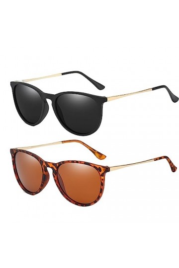 Eetao Lunettes De Soleil Polarisées Pour Hommes Femmes Anti-Uv Lunettes De Soleil, 2 Paires Lunettes De Protection Lunettes D