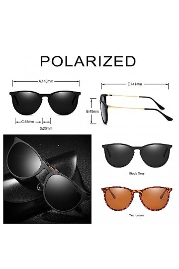 Eetao Lunettes De Soleil Polarisées Pour Hommes Femmes Anti-Uv Lunettes De Soleil, 2 Paires Lunettes De Protection Lunettes D