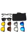 Hifot Monture Lunette avec magnétiqu Clip Lunettes de Soleil, Lunettes Cadres pour Femmes Hommes
