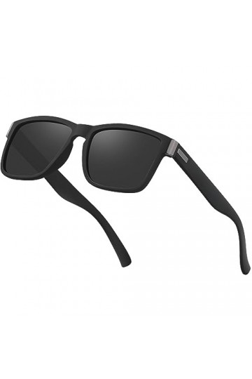 Perkanion Lunettes de Soleil Homme Polarisées Lunette de Soleil Classiques Noire Lunettes Soleil pour Homme Femme Conduite pe