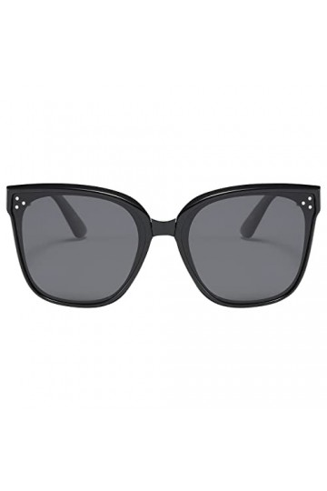 Dollger Lunettes de soleil polarisées pliables avec housse ronde rigide Lunettes de soleil pliantes rétro UV400 Nuances pliée