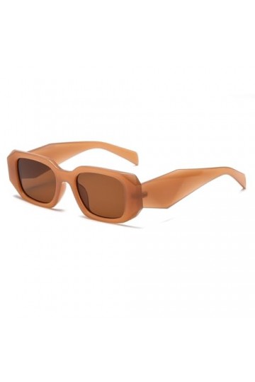 Long Keeper Lunette de Soleil Femme Rectangulaire, Retro Sunglasses Lunettes Soleil Carré Vintage Montures Rectangle Irréguli