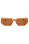 Long Keeper Lunette de Soleil Femme Rectangulaire, Retro Sunglasses Lunettes Soleil Carré Vintage Montures Rectangle Irréguli