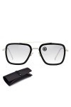 LianSan Tony Stark Lunettes de soleil Retro Square Eyewear Cadre en métal pour hommes Lunettes de soleil femmes Downey Iron M