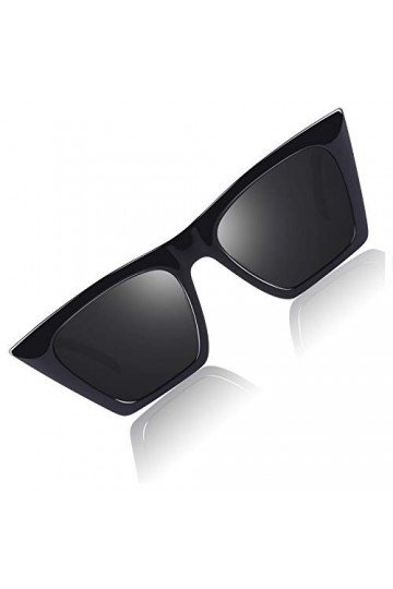 CGID lunette de soleil femme polarisée, lunette de soleil femme carrées Œil de Chat M906