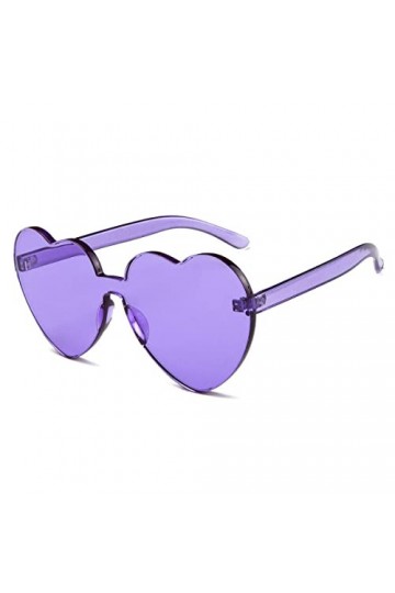 Dollger Lunettes de Soleil Sans Monture en Forme de Coeur Protection UV400 Femmes