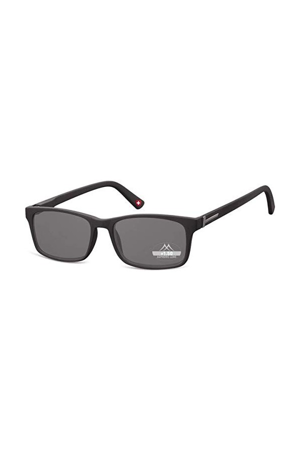 PRE-MONTEES LOUPES SOLAIRES MR73S noire Mixte, branche flex, Catégorie 3 - loupe:+2.5