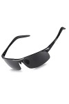 AMEXI Lunettes de soleil homme Lunettes de sport polarisées - Lunettes de conduite avec monture en métal Incassable UV400 Gr