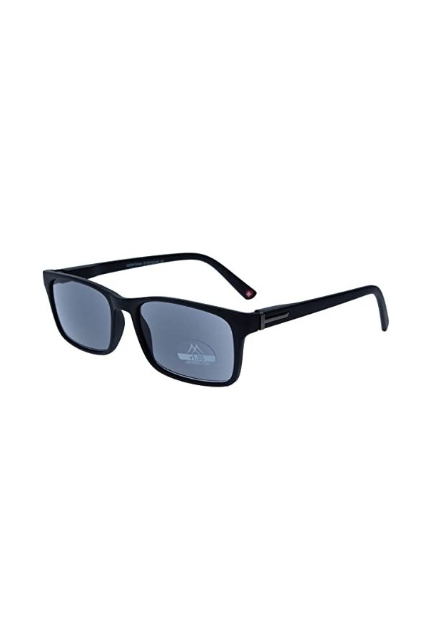 PRE-MONTEES LOUPES SOLAIRES MR73S noire Mixte, branche flex, Catégorie 3 - loupe:+2.0