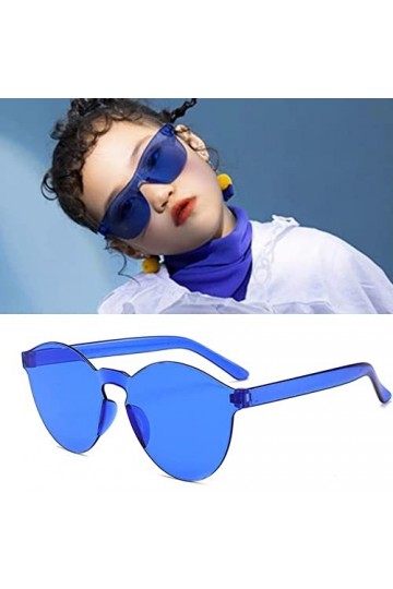 Lunettes de fête colorées de 10 pièces,Lunettes de soleil rétro,Lunettes de soleil sans monture ovales drôles créatives lunet