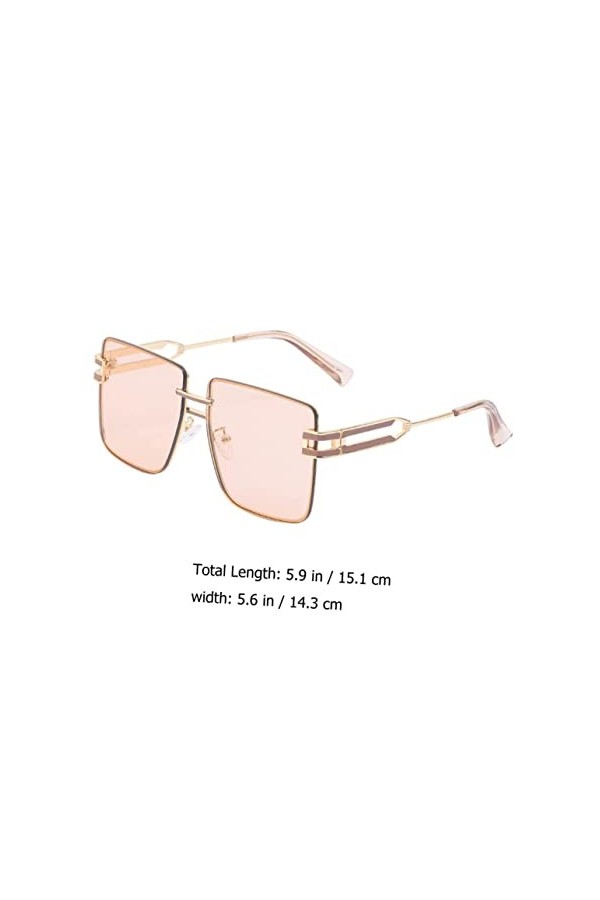 Unomor Lunettes De Soleil Mode Lunettes Pour Femmes Sans Monture Nuances Lunettes De Soleil Clair Lunettes De Soleil Cristal 