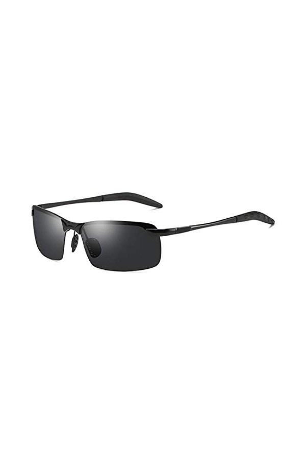 TYJYTM Lunettes de Soleil polarisées pour Hommes Aluminium Cadre de magnésium Lunettes de Conduite Automobile 100% UV400 Lune
