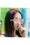 SOIMISS Lunettes De Soleil Coeur Lunettes De Coeur Lunettes En Forme De Coeur Lunettes De Soleil Mignonnes Lunettes Cool Pour