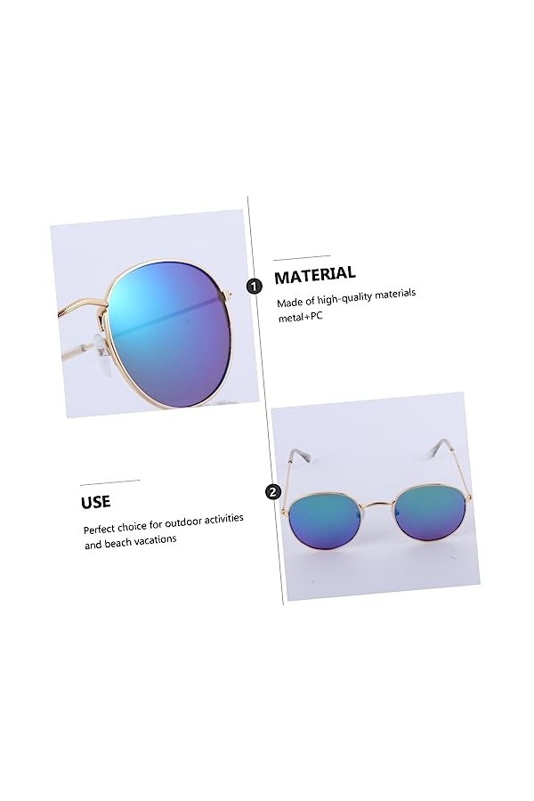 Adorainbow 2 Pièces Rétro Lunettes De Soleil Mode Lunettes Femme Lunettes De Soleil Vintage Lunettes Soleil Lunettes Femme Ho