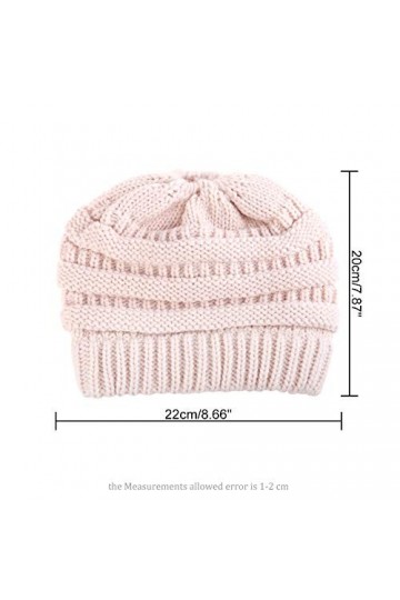 Quacoww Bonnet Tricoté, Noir et Beige