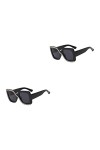 BESPORTBLE 2Pcs Carré Brillant Femmes Vintage Luxe Pour Lunettes De Soleil Visage Rétro Lunettes Tendance Surdimensionné Lune
