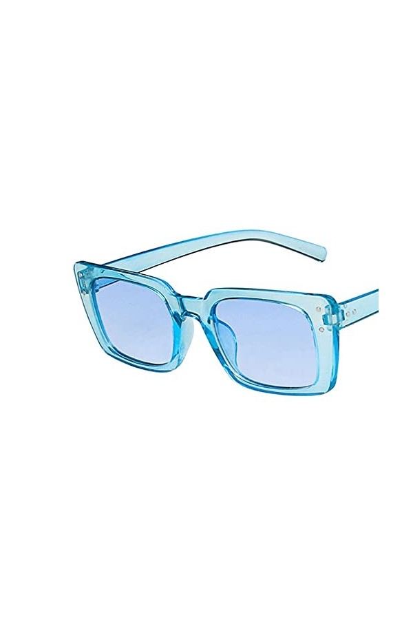 KUNIUO Mode Rectangle Femmes Lunettes De Soleil Nuances À La Mode pour Dames Lunettes De Soleil Carrées Femme Style Uv400-C7 