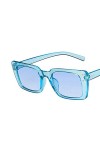 KUNIUO Mode Rectangle Femmes Lunettes De Soleil Nuances À La Mode pour Dames Lunettes De Soleil Carrées Femme Style Uv400-C7 