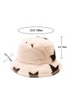Umeepar Chapeau cloche dhiver en fausse fourrure pour homme et femme, Étoiles Beige, Taille unique