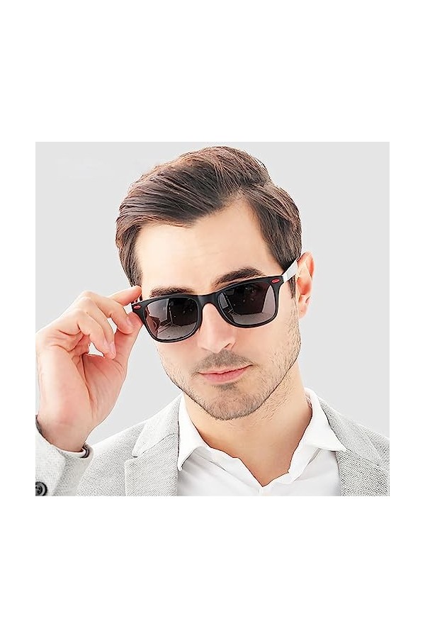 Charfia Lot de 2 paires de lunettes de soleil polarisées rétro pour homme et femme - Protection UV400 - Pour la conduite, la 