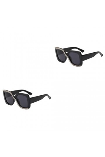 BESPORTBLE 2Pcs Lunettes De Soleil Pour Femmes Lunettes De Soleil Rétro Lunettes De Soleil Vintage Lunettes De Soleil De Prot