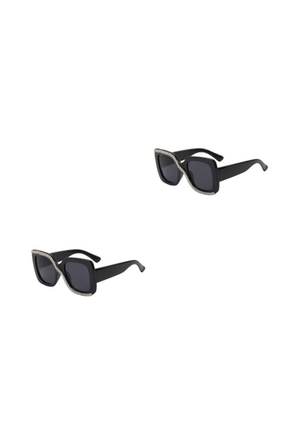 BESPORTBLE 2Pcs Lunettes De Soleil Pour Femmes Lunettes De Soleil Rétro Lunettes De Soleil Vintage Lunettes De Soleil De Prot