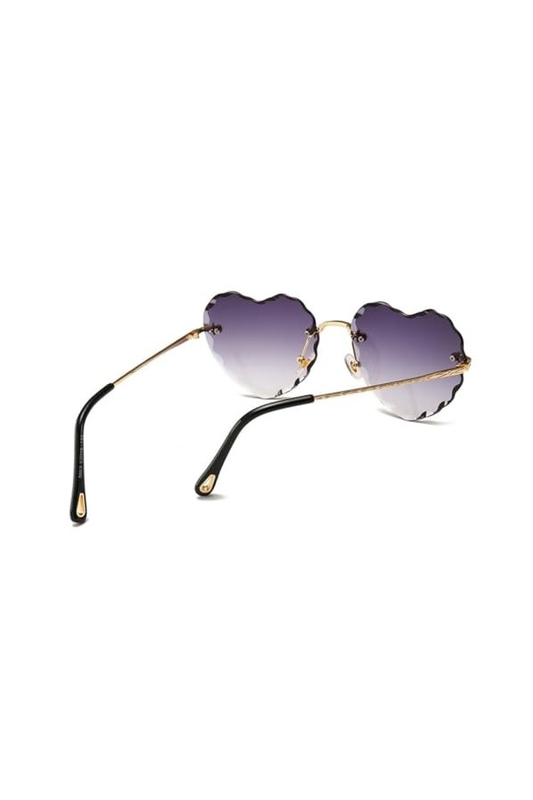 WRITWAA Lunettes De Soleil En Forme De Coeur Lunettes Claires Pour Femmes Lunettes De Soleil Lunettes De Soleil Femmes Lunett