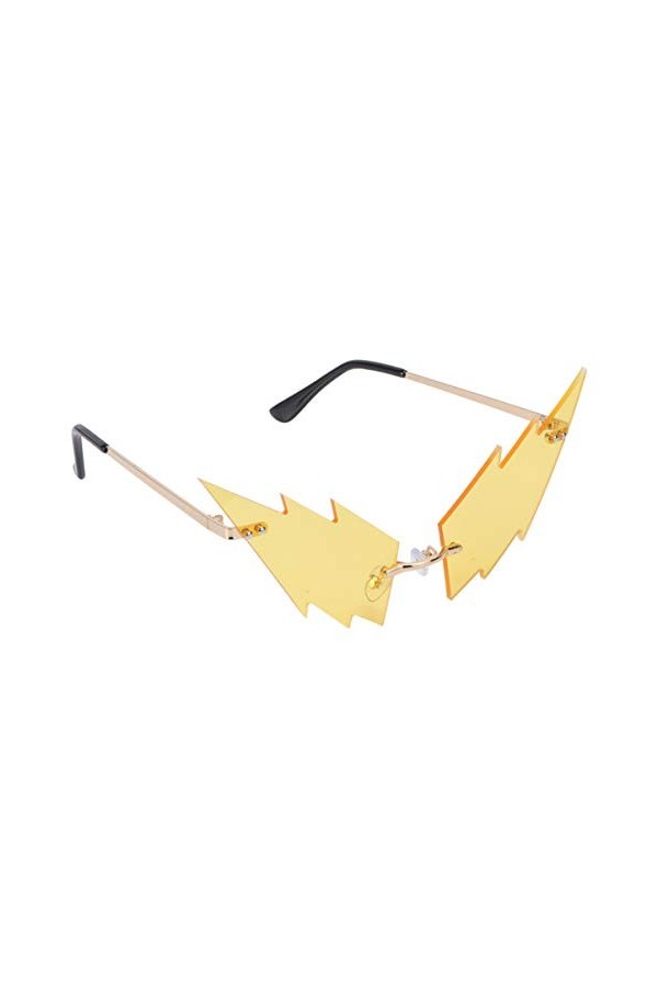 Amosfun 1 Pc Lunettes Drôles Lunettes De Soleil De Mode Pour Femmes Lunettes De Soleil Irrégulières Sans Monture Lunettes De 